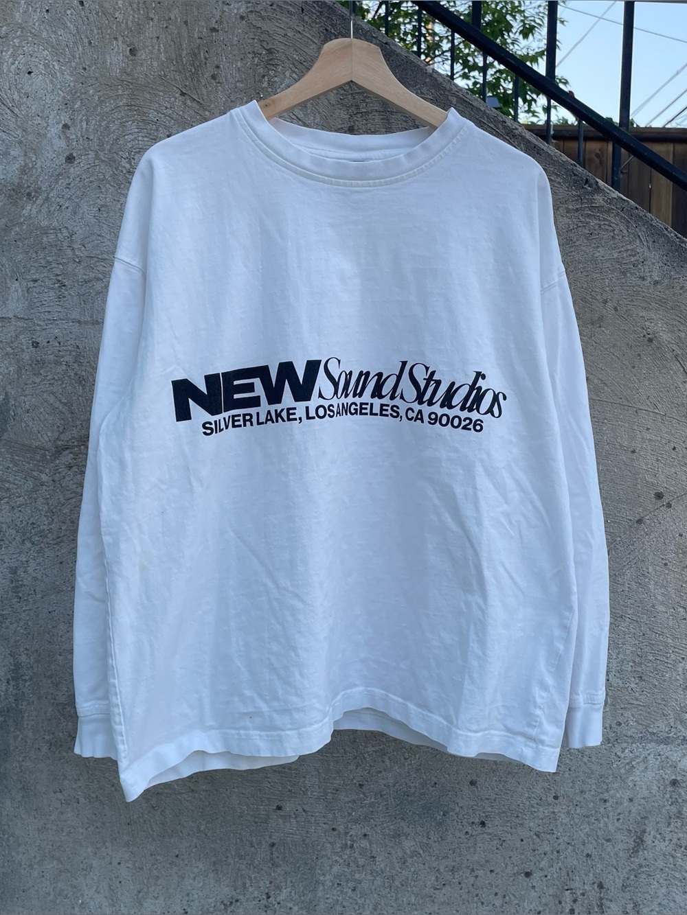 H&M New Sound Studios oversized boxy fit long sleeved t shirt size large